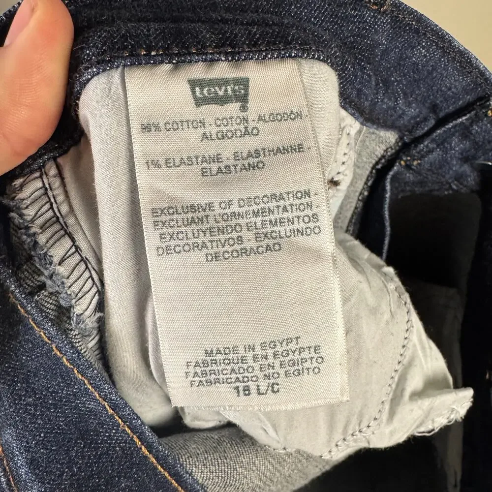 Levis 515 Bootcut Dark Wash Denim Blue Jeans US Womens 16 Plus - Picture 5 of 7